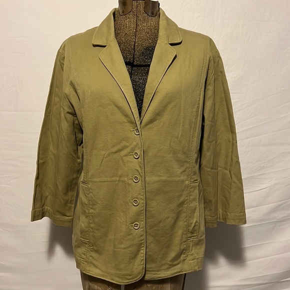 EILEEN FISHER ORGANIC COTTON BLAZER MEDIUM - Picture 2 of 12